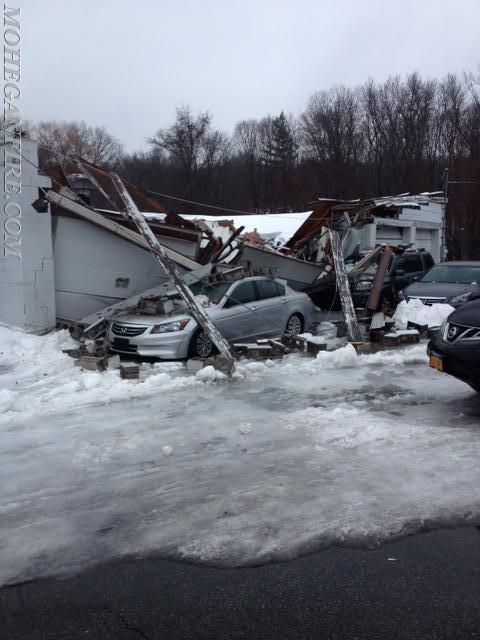 Building Collapse On Site Of Old Taconic Chevy On Rt. 202 In Feb. 2014